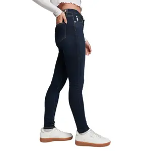Jeans skinny a vita media da donna in cotone bio Superdry image-3