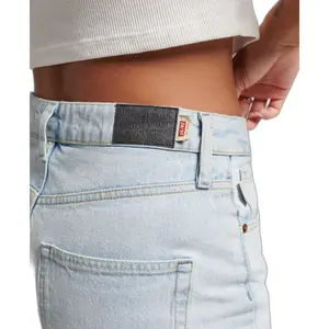 Damskie jeansy z bawełny organicznej z szeroką nogawką Superdry image-5