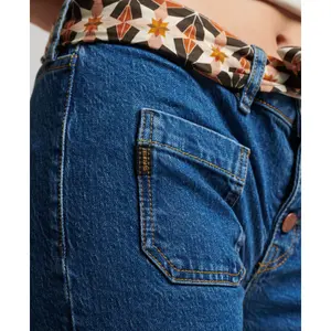 Vaqueros slim fit flare de algodón orgánico para mujer Superdry Vintage image-6