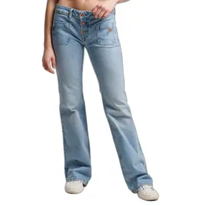 Lavtaljede skinny jeans i økologisk bomuld til kvinder Superdry image-2