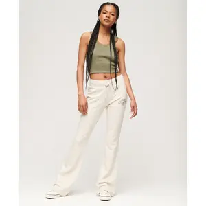 Women's flared jersey joggers Superdry Athletic Essential image-2