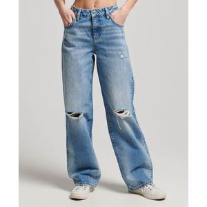 Jeans donna a vita media a gamba larga in cotone bio Superdry image-2