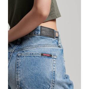 Jeans donna a vita media a gamba larga in cotone bio Superdry image-4