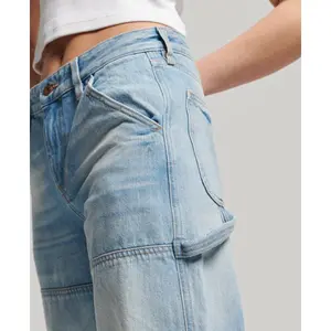 Vaqueros de tiro medio de algodón orgánico para mujer Superdry Carpenter image-4