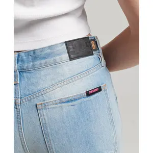Vaqueros de tiro medio de algodón orgánico para mujer Superdry Carpenter image-5