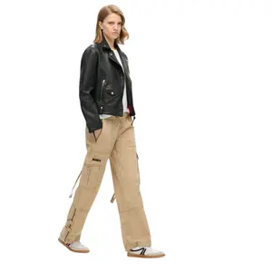 Low-waisted elasticated women's cargo trousers Superdry Vintage image-0