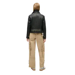 Low-waisted elasticated women's cargo trousers Superdry Vintage image-2