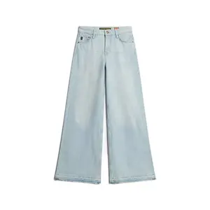 Wide flared jeans with raw edges for women Superdry image-0