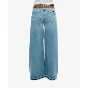 Wide flared jeans with raw edges for women Superdry image-3