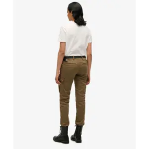 Slim fit cargo broek met hoge taille voor dames Superdry image-4