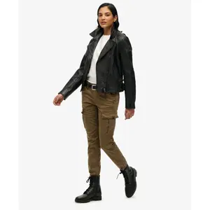 Slim fit cargo broek met hoge taille voor dames Superdry image-2