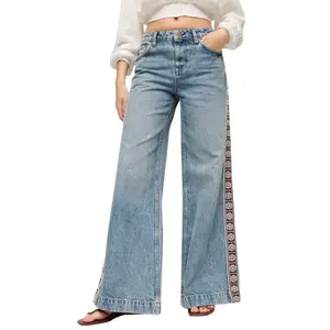Wide flared women's jeans Superdry Boho image-1