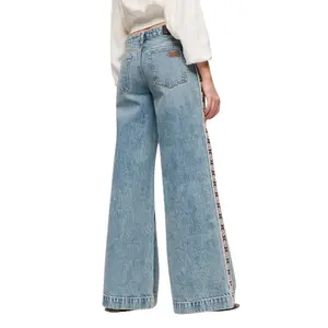 Wide flared women's jeans Superdry Boho image-3