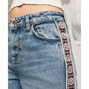 Wide flared women's jeans Superdry Boho image-4