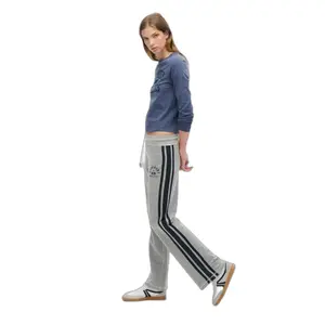 Women's flared striped track pants Superdry Athletic Essentials image-3