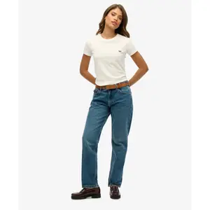 Jeans dritti donna Superdry Mid Rise image-6