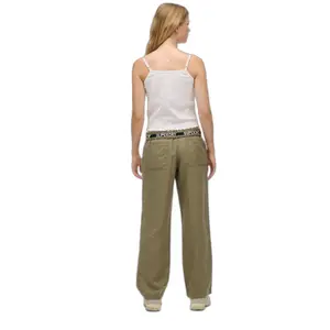 Pantalón de mujer con cordón de ajuste en lino Superdry image-1