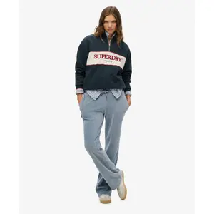 Pantaloni sportivi larghi in velluto donna Superdry image-2