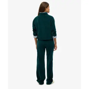 Pantaloni sportivi larghi in velluto donna Superdry image-4