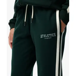 Pantalones de chándal acampanados de rayas para mujer Superdry Athletic image-6