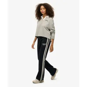 Pantalones de chándal acampanados de rayas para mujer Superdry Athletic image-5