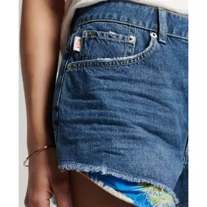 Short taille haute déchiré femme Superdry Vintage image-3