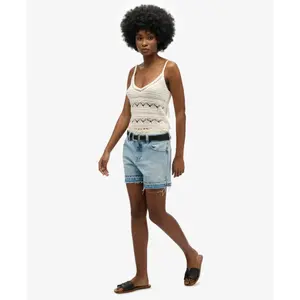 Short desfiado a meio altura para mulher Superdry image-1