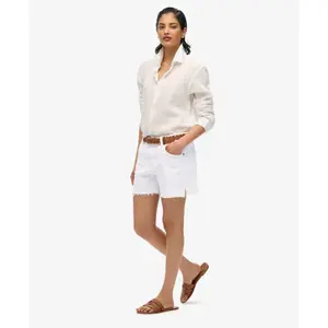 Mid-rise frayed shorts for women Superdry image-3