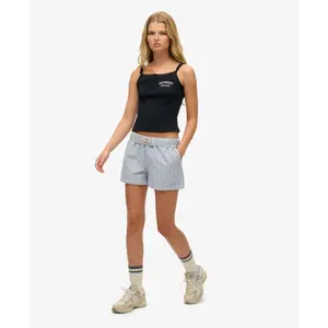 Randig shorts i ekologisk bomull dam Superdry image-6