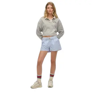 Randig shorts i ekologisk bomull dam Superdry image-4