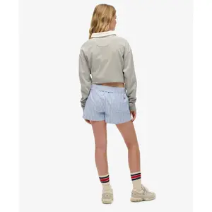 Randig shorts i ekologisk bomull dam Superdry image-6