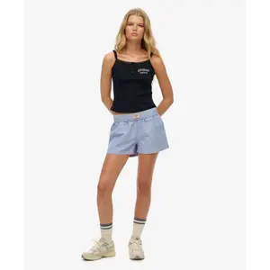 Randig shorts i ekologisk bomull dam Superdry image-3