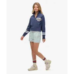 Randig shorts i ekologisk bomull dam Superdry image-4