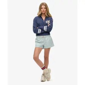 Randig shorts i ekologisk bomull dam Superdry image-3