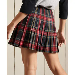 Mini jupe à carreaux femme Superdry image-2