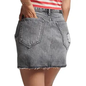 Vintage denim-mininederdel til kvinder Superdry image-1