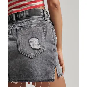 Vintage denim-mininederdel til kvinder Superdry image-3