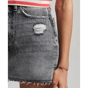 Vintage denim-mininederdel til kvinder Superdry image-4