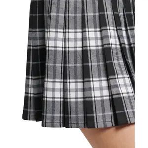 Mini jupe plissée à carreaux femme Superdry image-4