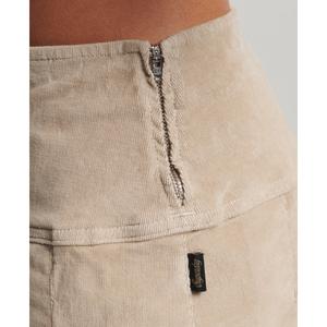 Pleated mini skirt in velvet for women Superdry Vintage image-3