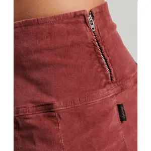 Pleated mini skirt in velvet for women Superdry Vintage image-3