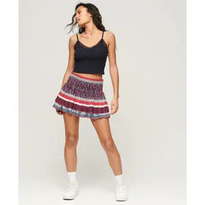 Mini skirt ruffles woman Superdry Vintage image-1