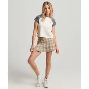 Jupe semi-plissée carreaux femme Superdry image-1