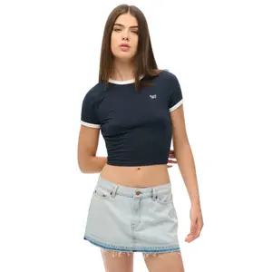 Minifalda de jean para mujer Superdry image-1