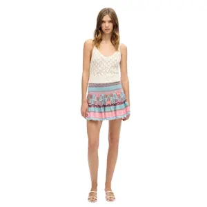 Printed gathered mini skirt for women Superdry image-2