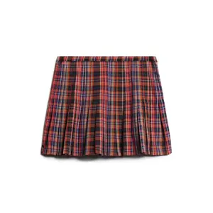 Mini falda de cuadros de talle medio para mujer Superdry image-0