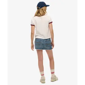 Minifalda de jean para mujer Superdry image-3