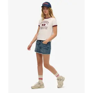 Minifalda de jean para mujer Superdry image-4