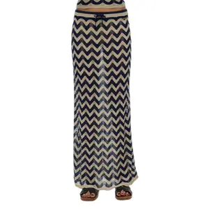 Falda larga de punto zigzag mujer Superdry image-0