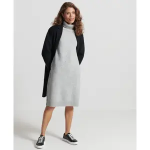 Vestido de punto con cuello falso para mujer Superdry Studios image-2